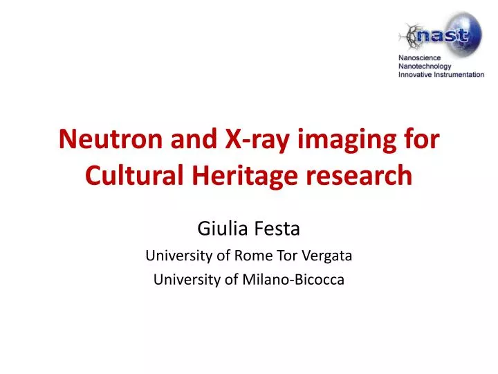 neutron and x ray imaging for cultural heritage research
