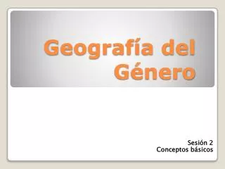 geograf a del g nero