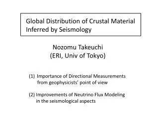 Global Distribution of Crustal Material Inferred by Seismology