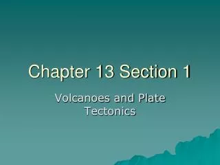 Chapter 13 Section 1
