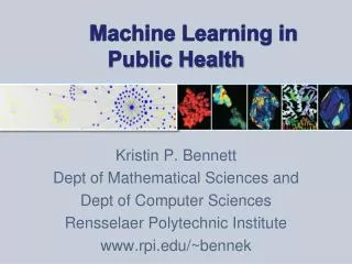 Machine Learning in Public Health