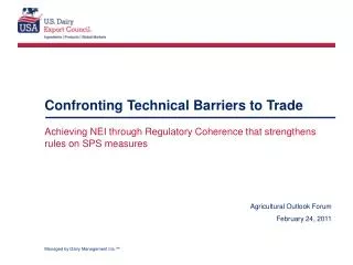 Confronting Technical Barriers to Trade