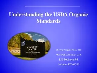 Understanding the USDA Organic Standards