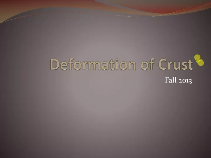 deformation of crust