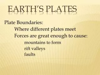 Earth’s Plates