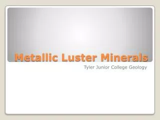 Metallic Luster Minerals