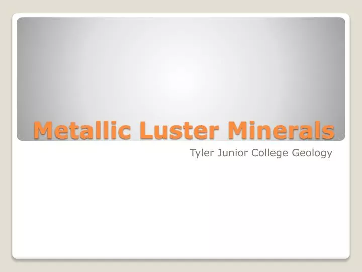 metallic luster minerals