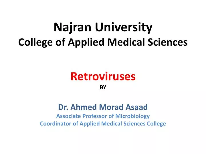 najran university college of applied medical sciences
