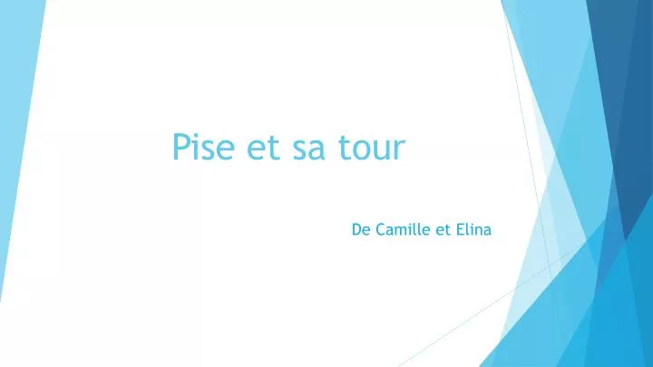 pise et sa tour