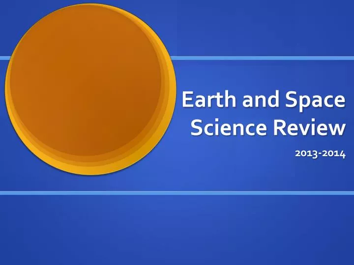 earth and space science review