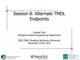 Session 8: Alternate TMDL Endpoints