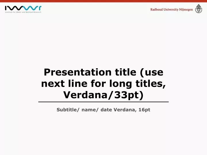 presentation title use next line for long titles verdana 3 3 pt