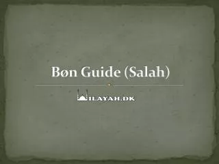 b n guide salah