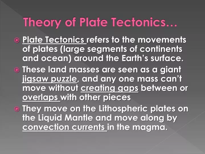 theory of plate tectonics