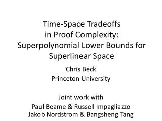 Time-Space Tradeoffs in Proof Complexity: Superpolynomial Lower Bounds for Superlinear Space