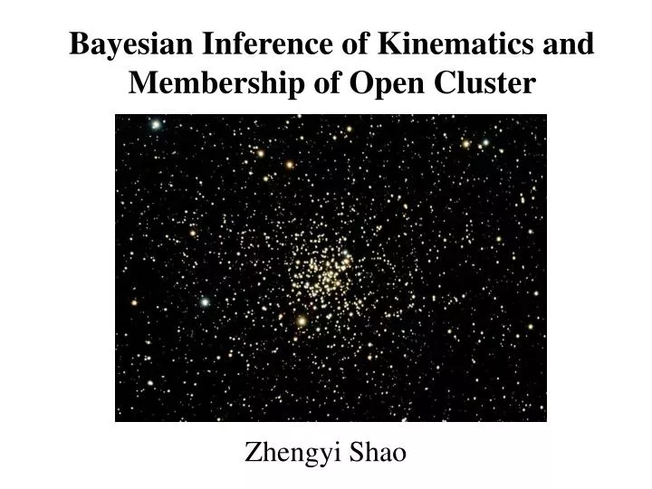bayesian inference of kinematics and membership of open cluster