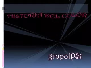 historia del color