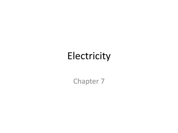 electricity