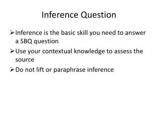 Inference Question