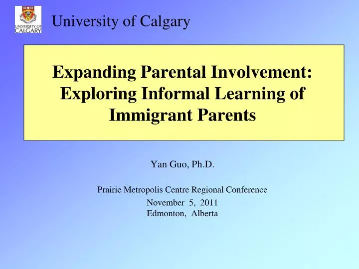 expanding parental involvement exploring informal learning of immigrant parents