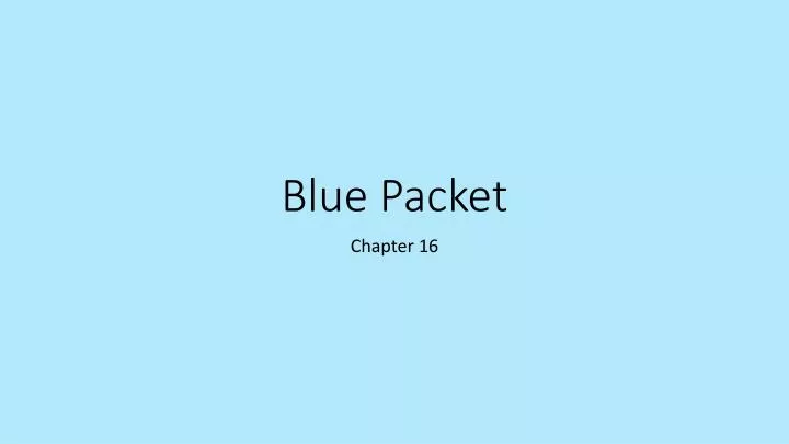 blue packet