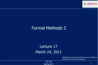 Formal Methods 2