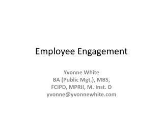 Employee Engagement