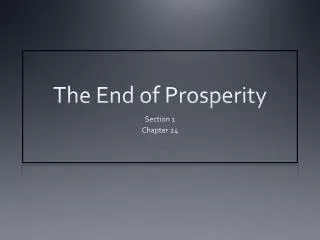 The End of Prosperity