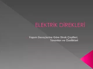 elektr k d rekler