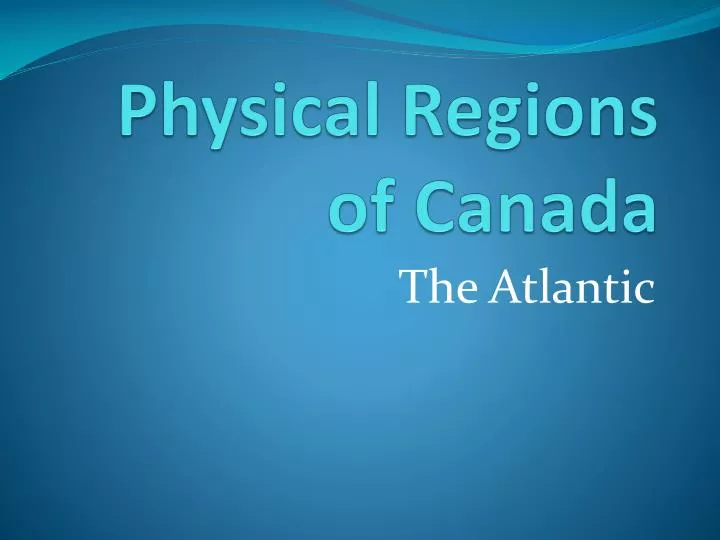 physical regions of canada
