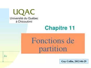 fonctions de partition
