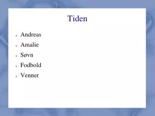 tiden