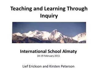 Teaching and Learning Through Inquiry
