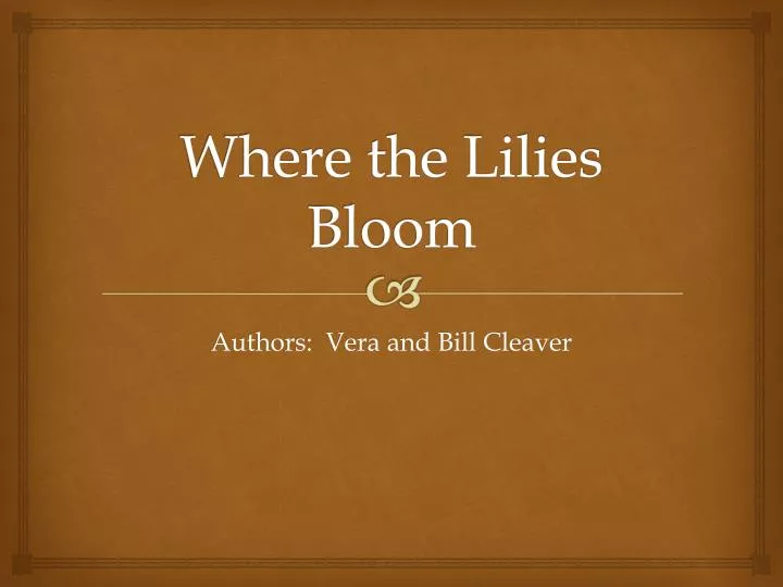 where the lilies bloom