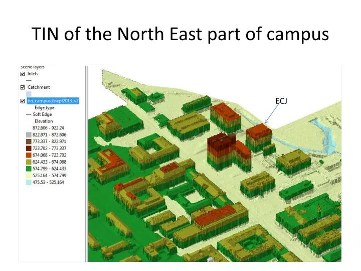 tin of the north east part of campus