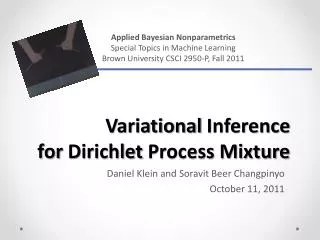 Variational Inference for Dirichlet Process Mixture