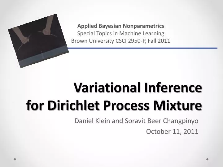 variational inference for dirichlet process mixture