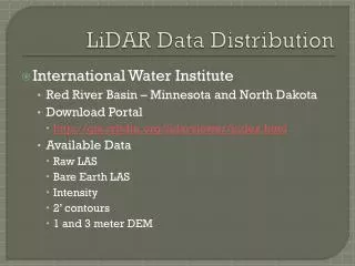 LiDAR Data Distribution