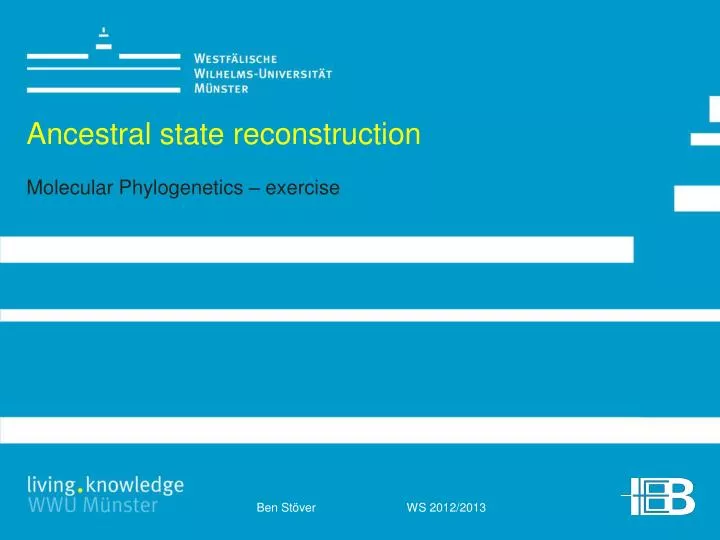 ancestral state reconstruction molecular phylogenetics exercise