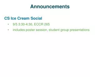 announcements