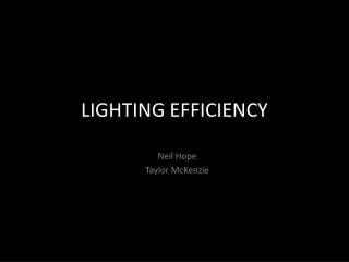 LIGHTING EFFICIENCY