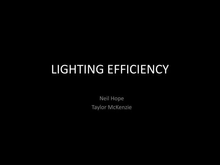 lighting efficiency