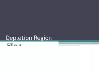 Depletion Region