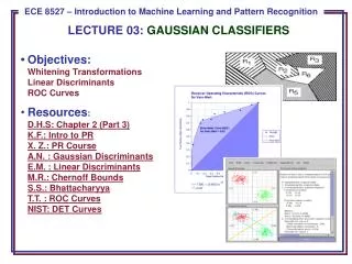 LECTURE 03: GAUSSIAN CLASSIFIERS