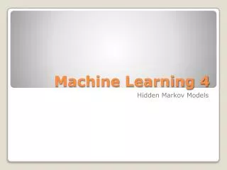 Machine Learning 4
