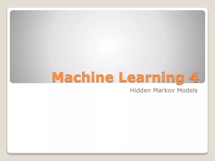 machine learning 4