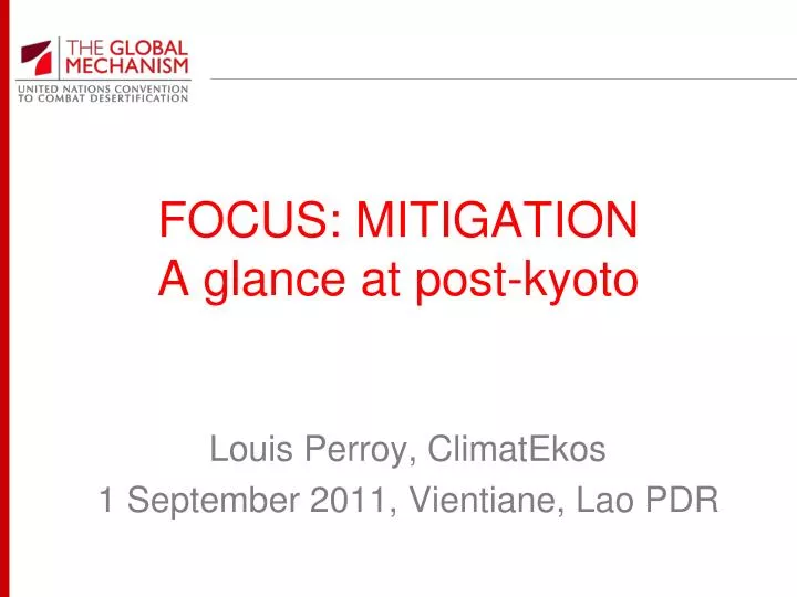 focus mitigation a glance at post kyoto