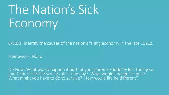 the nation s sick economy