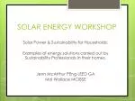 SOLAR ENERGY WORKSHOP - slide 1