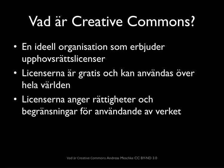 vad r creative commons